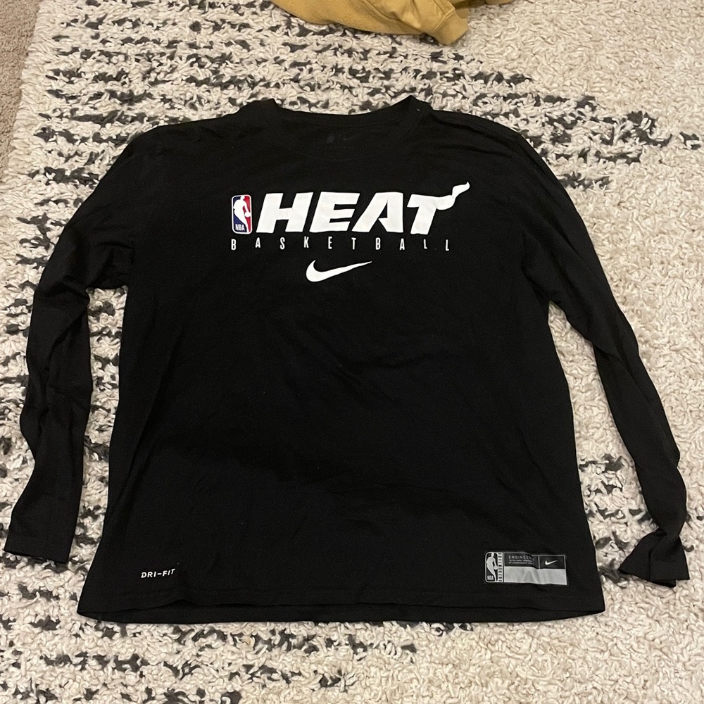 Nike Black Miami Heat Basketball Dri-FIT Shirt